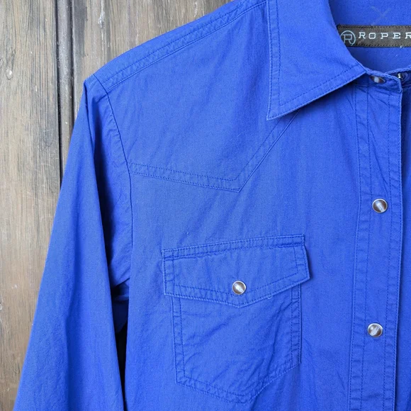 Roper Purple Pearl Snap Western Shirt Womens Small Rodeo Cowgirl Button Up - Picture 4 of 7